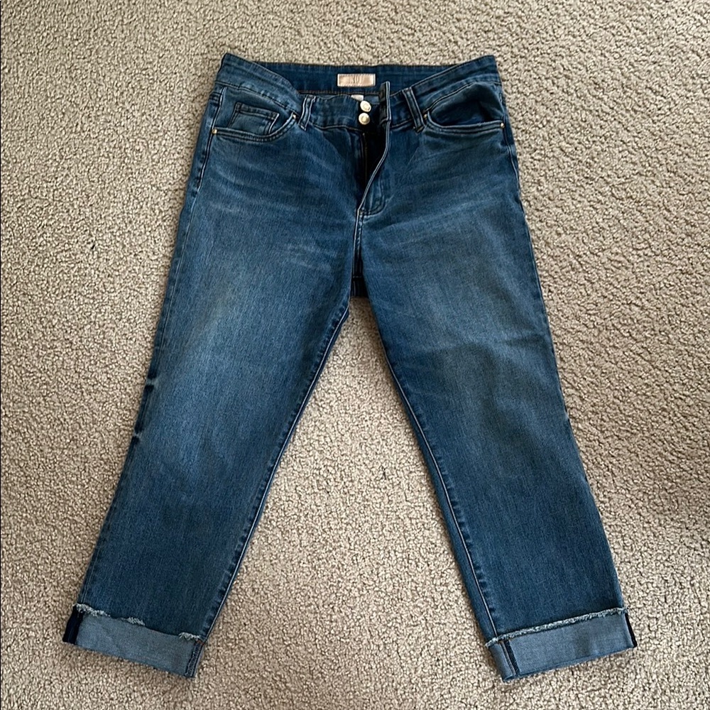 Kut from the Kloth Blue Straight Jeans Cropped